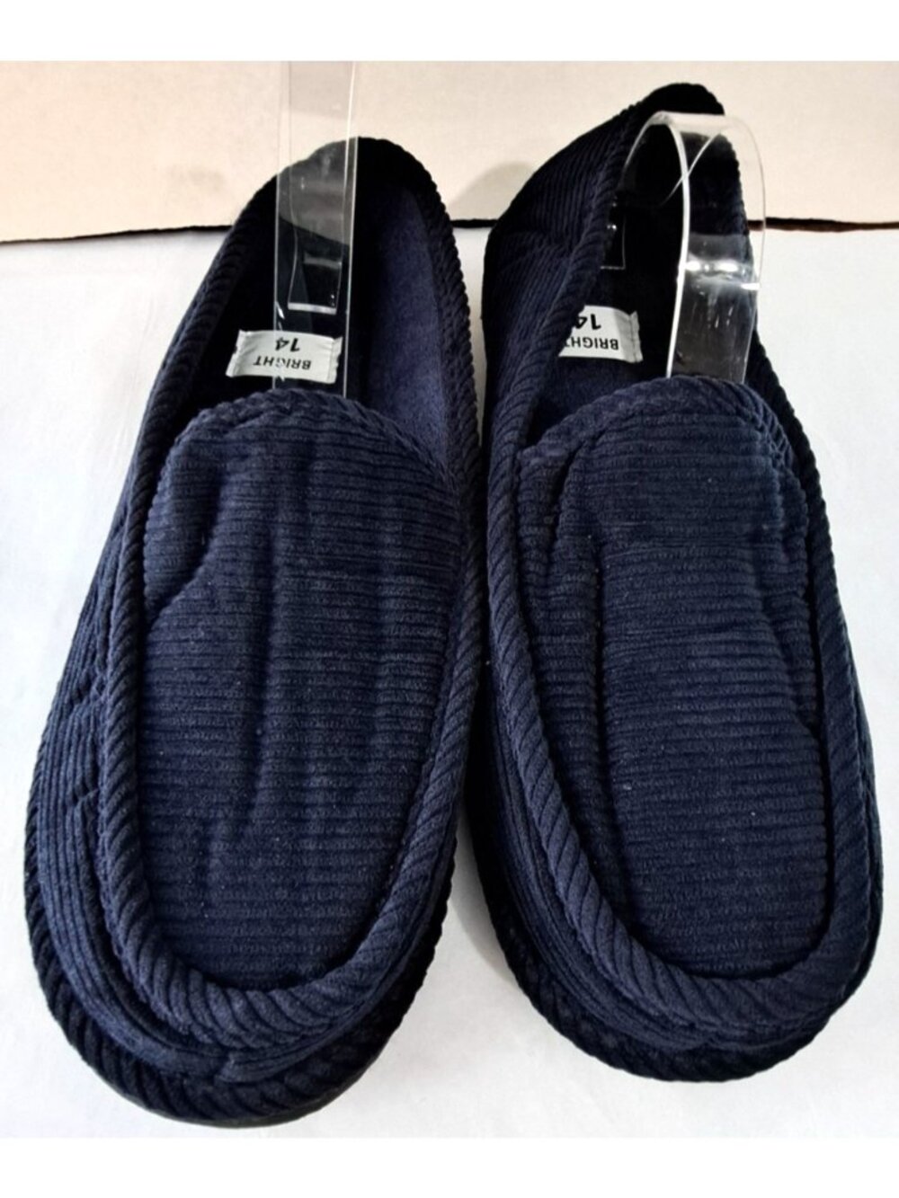 Unbranded Men's 14 Blue Corduroy Slippers New No Tags Slippers Run Small!
